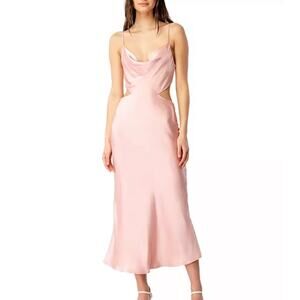 Bardot Tie-Back Satin Slip Dress